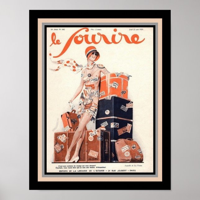 Poster 1929 Le Sourire French Deco (Devant)