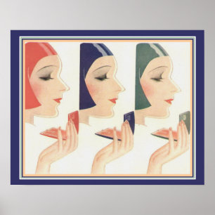 Poster 1930's Art Deco Compact Ad 16 x 20