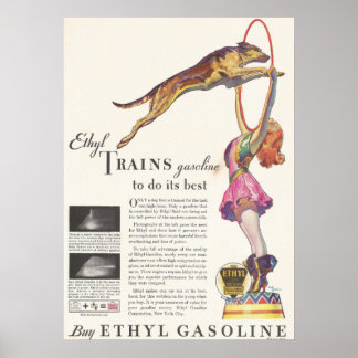 Poster 1932 Ad Ethyl Gas