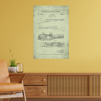 Poster 1932 Brevet US 1892141 - M1 Garand Rifle