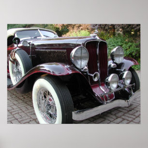 Poster 1932 tronçon de queue auburn Speedster