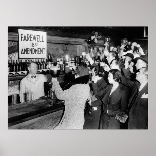 Poster 1933 TOAST à la fin de l'INTERDICTION (Devant)