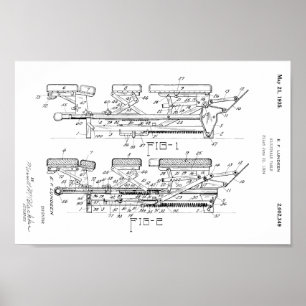 Poster 1935 Vintage Chiropractic Table Patent Art Print