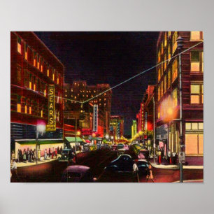 Poster 1940 Little Rock Main Street