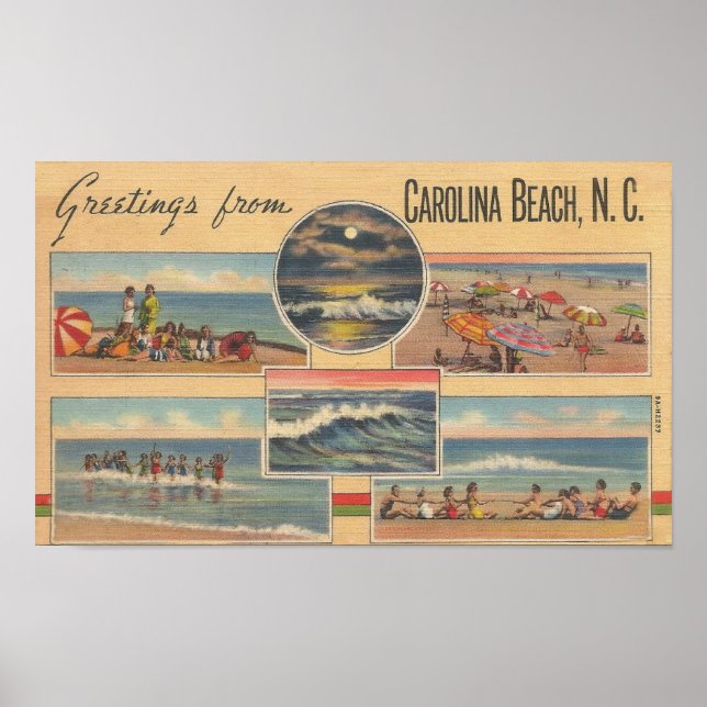 Poster 1941 Carolina Beach, Caroline du Nord (Devant)