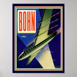 Poster 1944 Bohn Rétro publicité futuriste 12 x 16