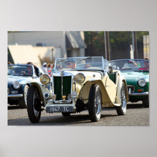 Poster 1947 MG TC Midget Cabriolet Roadster