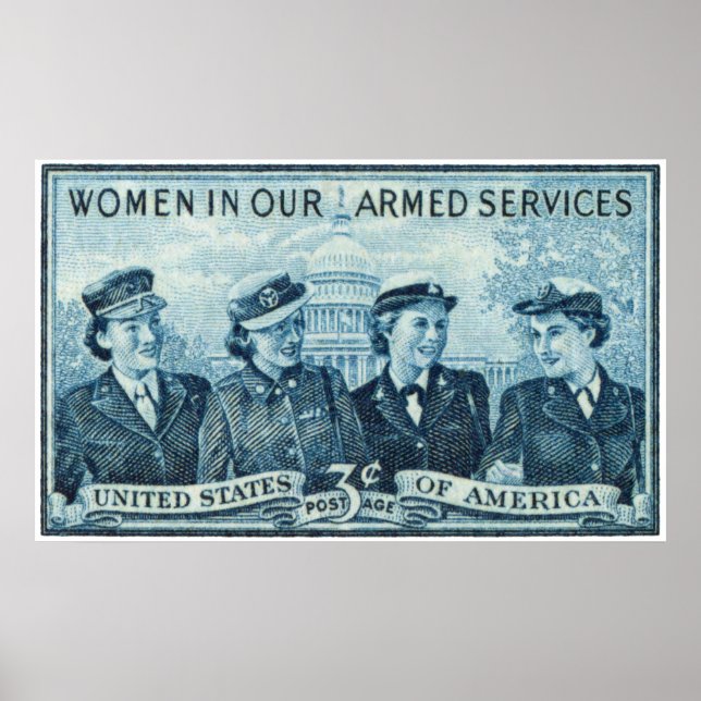 Poster 1952 Timbre des femmes dans les forces armées amér (Devant)