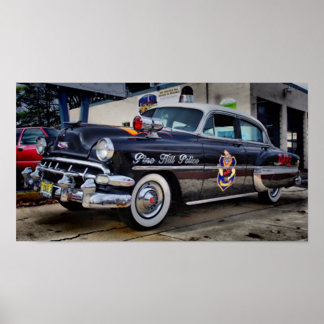 Poster 1954 Chevy D.A.R.E. Police Car Pine Hill NJ (Devant)