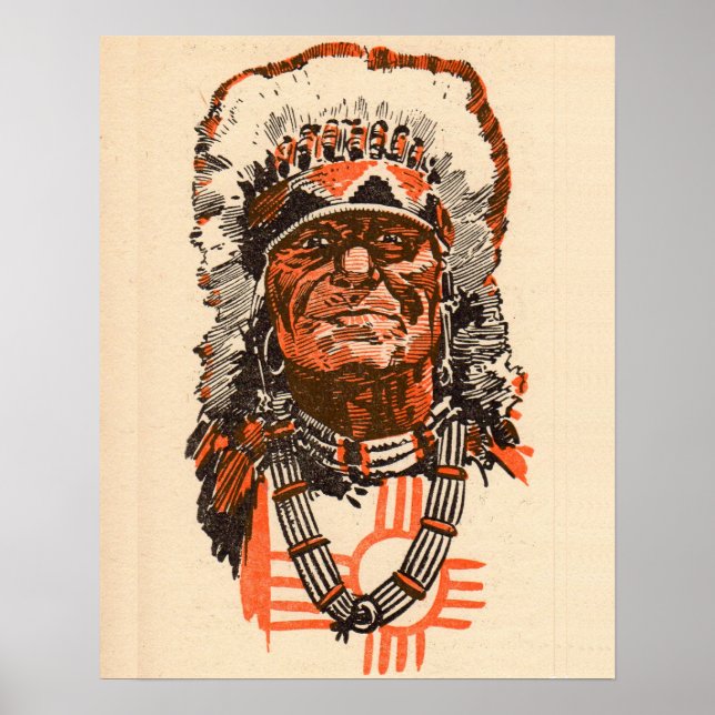 Poster 1955 Chef indien de la bande dessinée Billy the Ki (Devant)