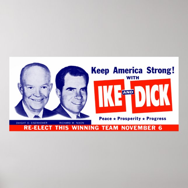 Poster 1956 Vote Ike et Dick (Devant)