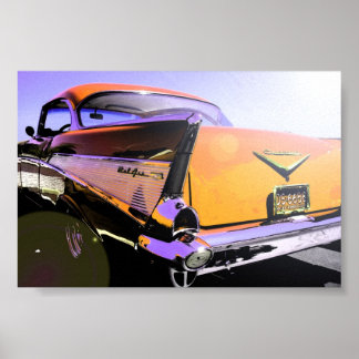 Poster 1957 Chevy "Sunny Days"Orange