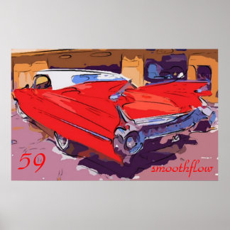 Poster 1959-Débordement de Cadillac