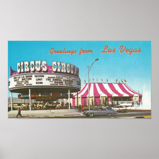 Poster 1960 Las Vegas Circus Circus (Devant)