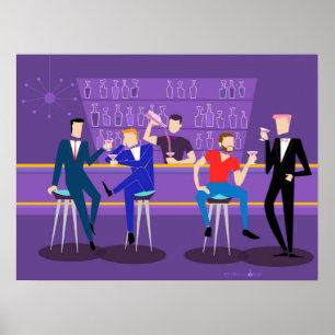 Poster 1960s Retro Gay Bar 