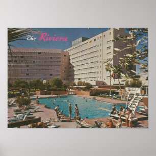 Poster 1961 L'hôtel Riviera, Las Vegas, NV