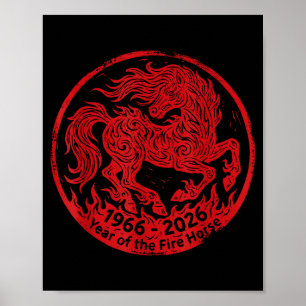 Poster 1966 2026 année du cheval de feu 60e anniversaire1