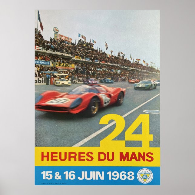 POSTER 1968 24 HEURES DU MANS (Devant)