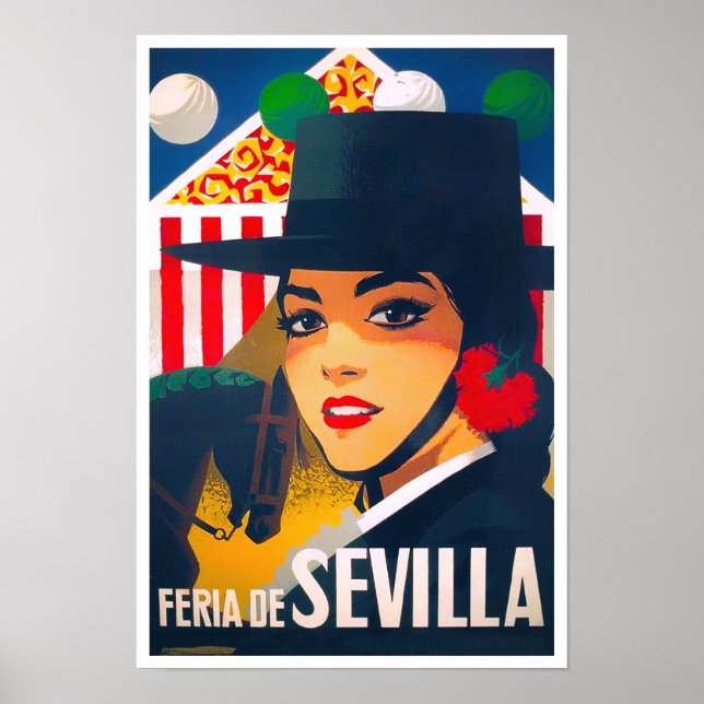 Poster 1969 Feria de Sevilla Espagne (Devant)