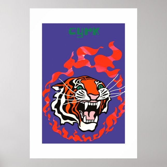 Poster 1970 Pologne Cirque Cyrk Publicité (Devant)