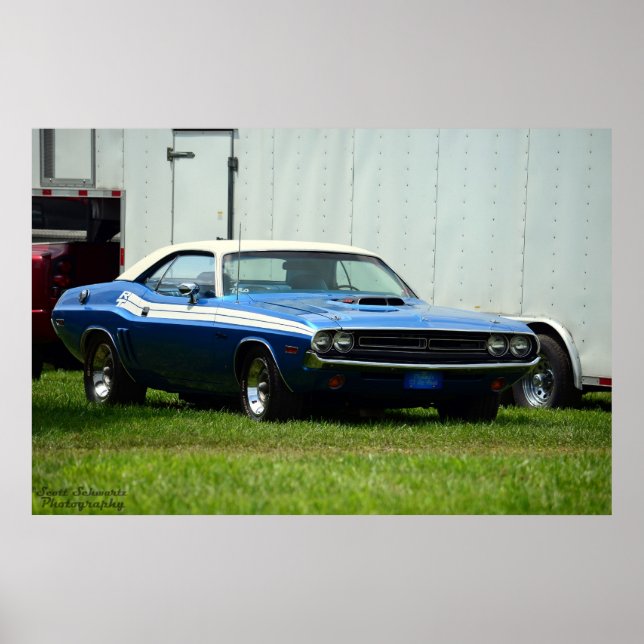 Poster 1971 Dodge Challenger R/T 440 sixpack (Devant)