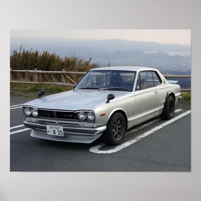 Poster 1971 Nissan Skyline 2000GT-R (Devant)