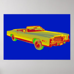 Poster 1975 Cadillac Eldorado Convertible Pop Art