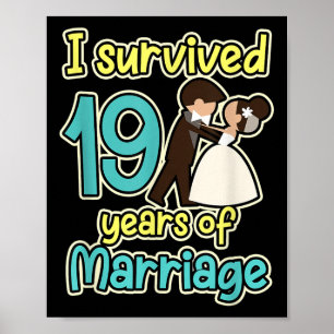 Poster 19 Ans De Mariage Mari Femme Mariage Annivers