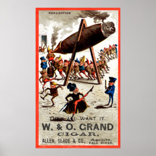 Poster 19C Vintage Grand Cigar