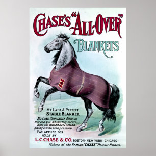 Poster 19e C. Couvertures Chase Horse