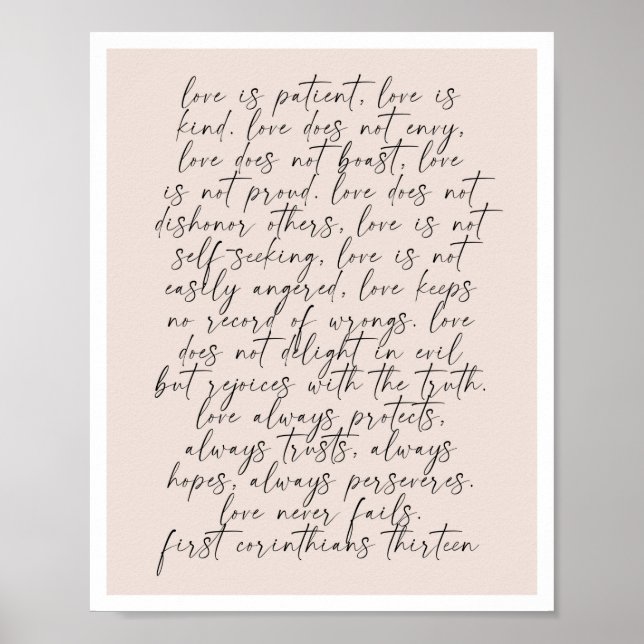 Poster 1 Corinthiens 13 (Devant)