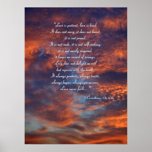 Poster 1 Corinthiens 13 ; 4-8a   Inspirationnel
