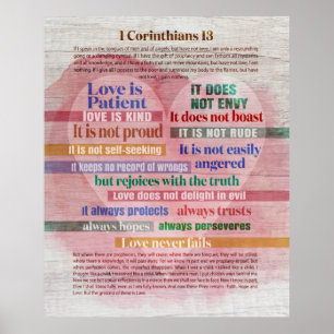Poster 1 Corinthiens 13 - Amour