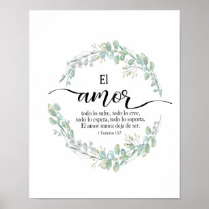 Poster 1 corintios 13, El amort Póster