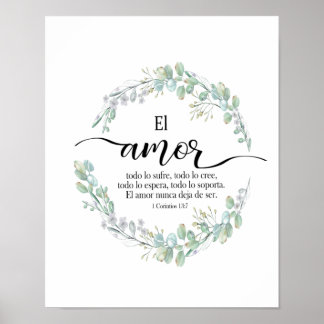 Poster 1 corintios 13, El amort Póster