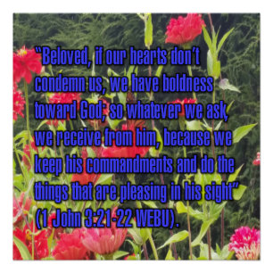Poster 1 Jean 3:21-22 WEBU