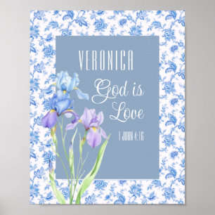 Poster 1 Jean 4:16 Dieu est Amour – Christianisme Personn
