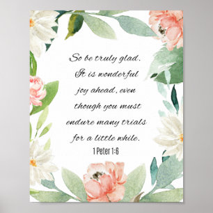 Poster 1 Pierre 1:6, Soyez Vraiment Heureux