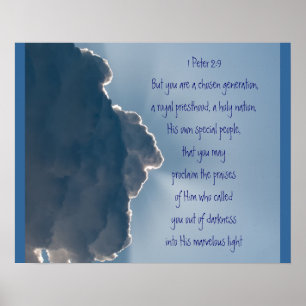 Poster 1 Pierre 2:9 Écriture Vous êtes une génération cho