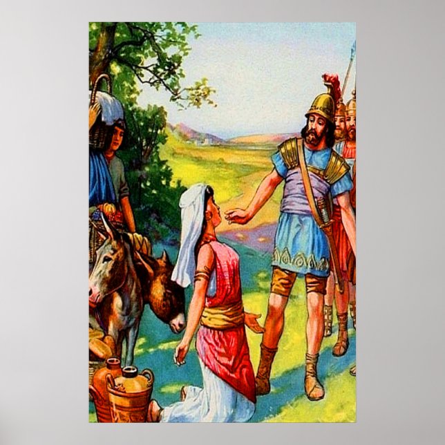 Poster 1 Samuel 25 Abigail demande l'affiche du pardon (Devant)