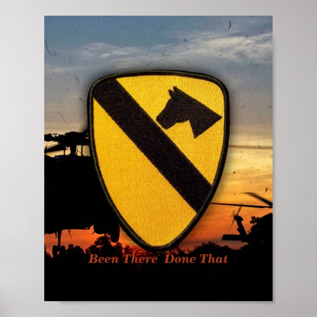 Poster 1er 7e Cavalry Air Cav Vétérinaires Vets Patch (Devant)
