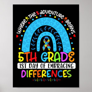 Poster 1er jour d'acceptation des différences 5e année d'