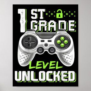 Poster 1ère classe Jeu déverrouillé Premier jour de l'éco