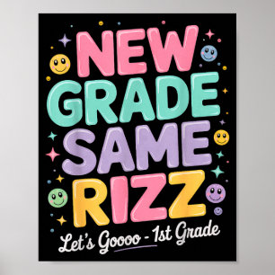 Poster 1re année retour à l'école nouvelle année même riz