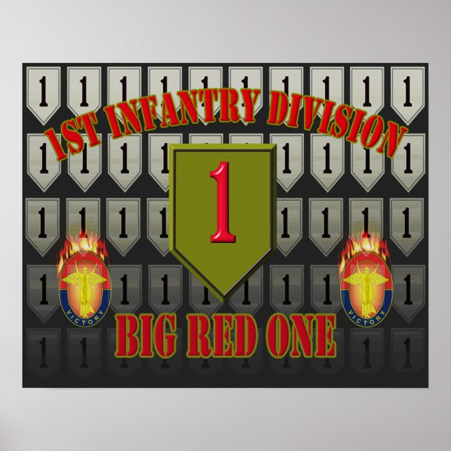 Poster 1re division d'infanterie "Big Red One" (Devant)