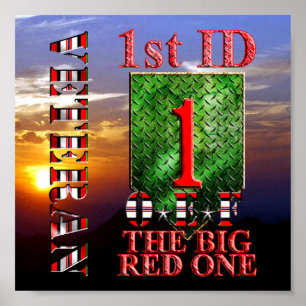 Poster 1re division d'infanterie OEF VETERAN