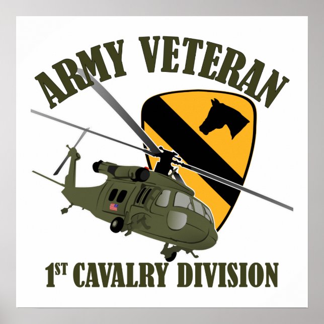 Poster 1st Cav Vet - UH60 Blackhawk (Devant)