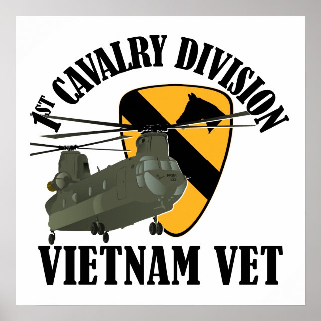 Poster 1st Cav Vietnam Vet - CH-47 (Devant)