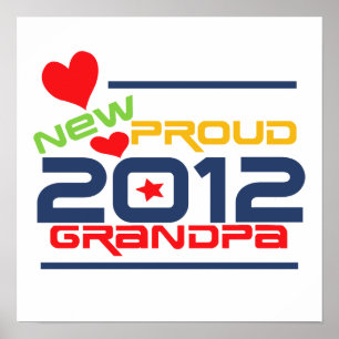 Poster 2012 T-shirts et cadeaux fiers de grand-papa