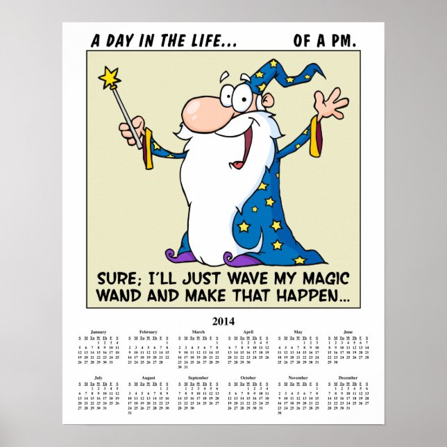 Poster 2014 Calendrier Gestion de projet (Devant)